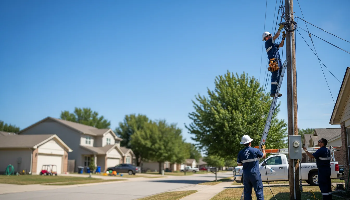Residential electrician providing installation services in Sandoval, IL